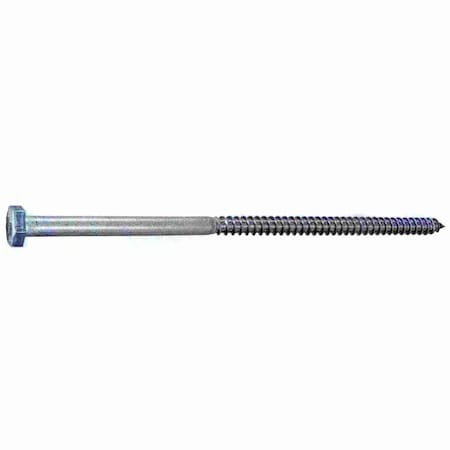 Lag Screw, 1/4 In, 6 In, Stainless Steel, Hex Hex Drive, 25 PK